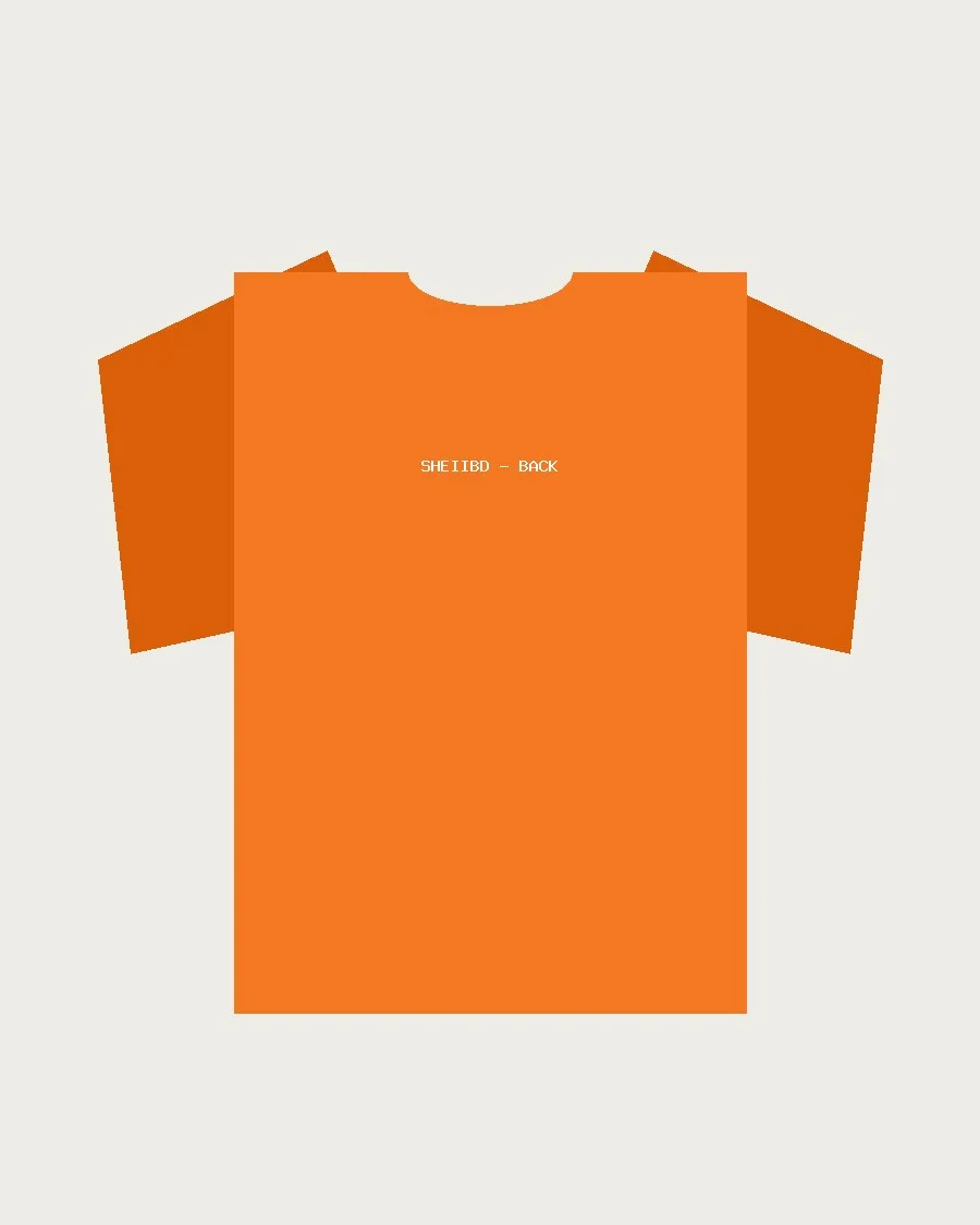 Sunset Orange Drop Shoulder Tee